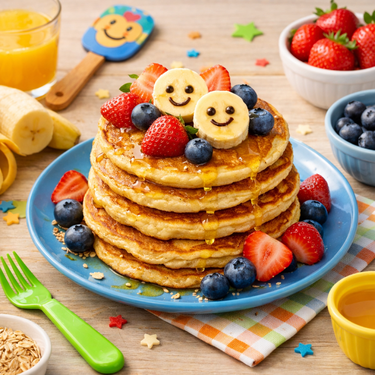 Read more about the article <span style="color: red; font-weight: bold;">New! </span>🍽 3-Ingredient Banana Pancakes