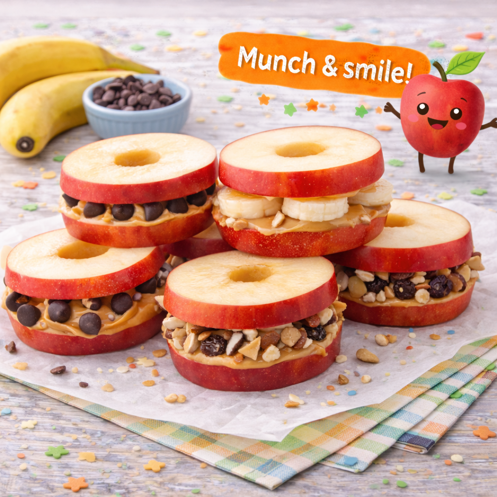 You are currently viewing <span style="color: red; font-weight: bold;">New! </span>🍎 Apple Peanut Butter Sandwiches
