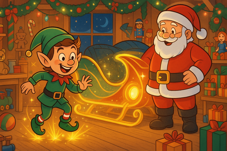 Read more about the article <span style="color: red; font-weight: bold;">New! </span>🎄 Danny the Elf Who Couldn’t Sit Still