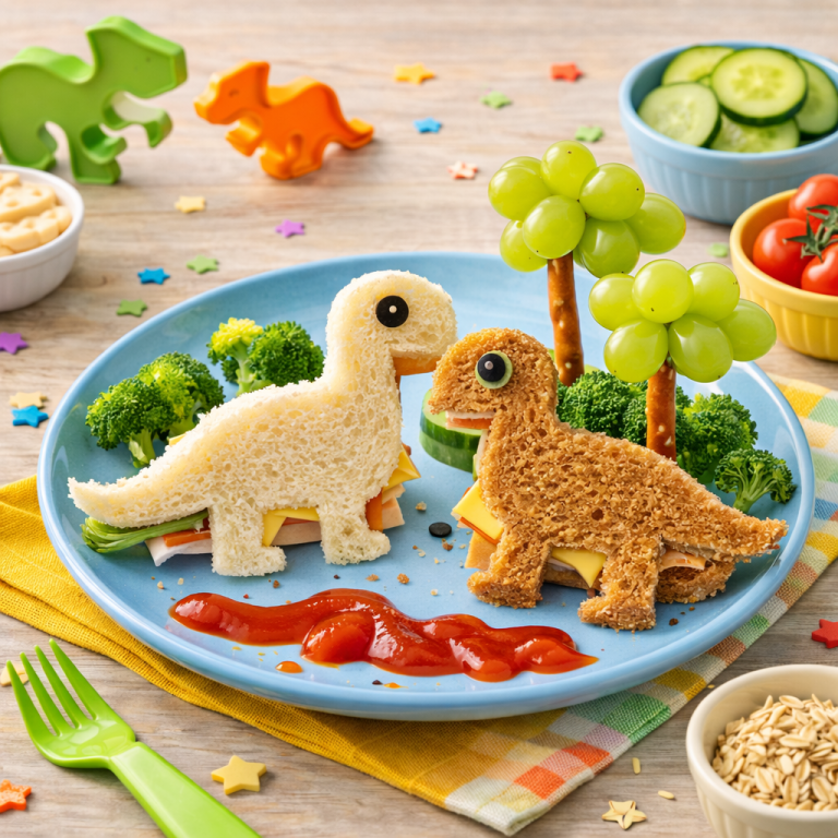 Read more about the article <span style="color: red; font-weight: bold;">New! </span>🦖 Dino-Shaped Sandwiches