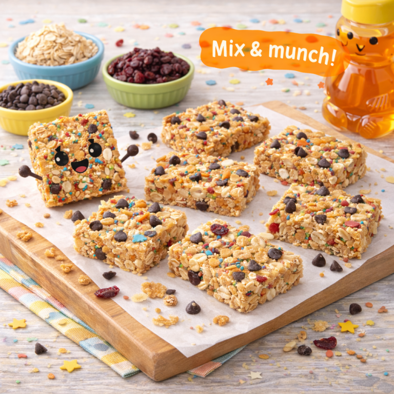 Read more about the article <span style="color: red; font-weight: bold;">New! </span>🍯 No-Bake Granola Squares