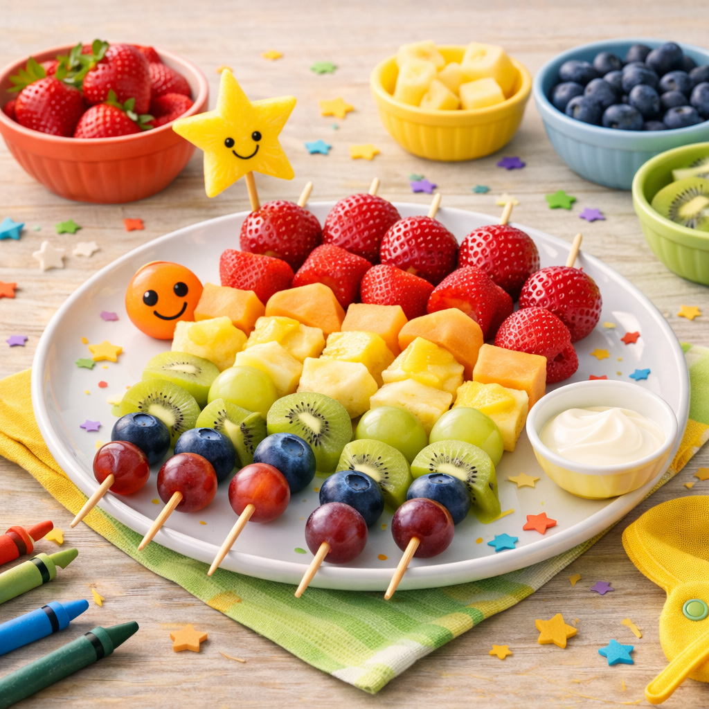 You are currently viewing <span style="color: red; font-weight: bold;">New! </span>🌈 Rainbow Fruit Skewers