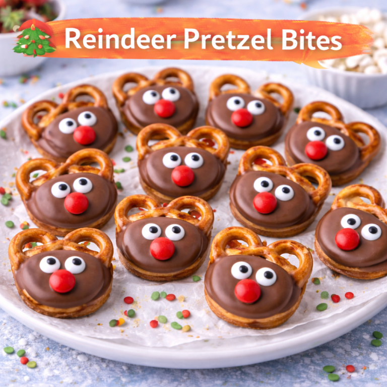 Read more about the article <span style="color: red; font-weight: bold;">New! </span>🎄 Reindeer Pretzel Bites