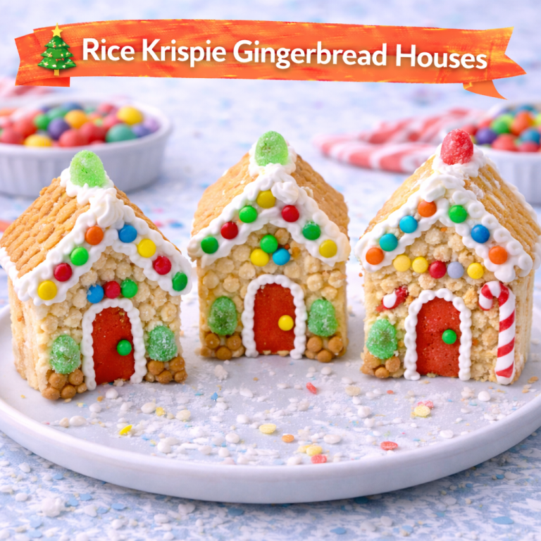 Read more about the article <span style="color: red; font-weight: bold;">New! </span>🎄 Rice Krispie Gingerbread Houses
