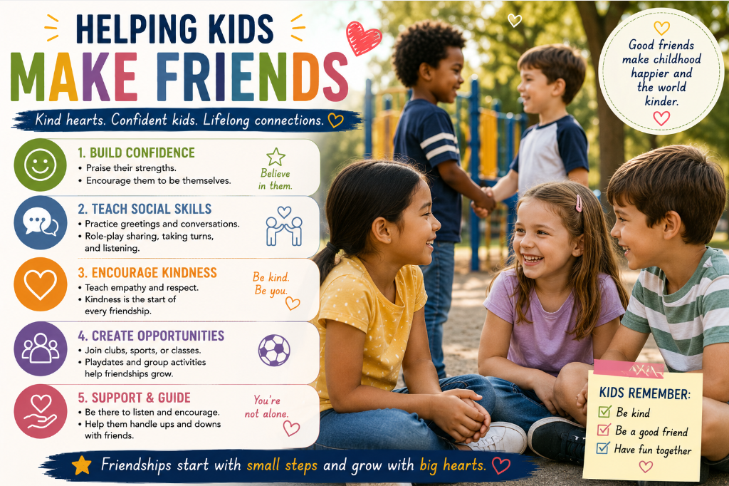 You are currently viewing <span style="color: red; font-weight: bold;">New! </span>Helping Kids Make Friends